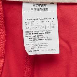 Max Mara Studio Red Gabardine Regular Fit Trousers L