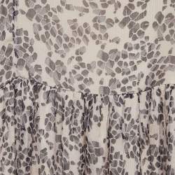 Pre Owned Max Mara Studio Pale Pink Printed Silk Sleeveless Dress M