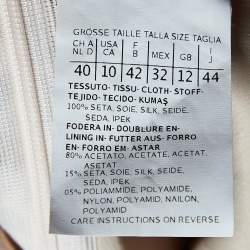 Pre Owned Max Mara Studio Pale Pink Printed Silk Sleeveless Dress M