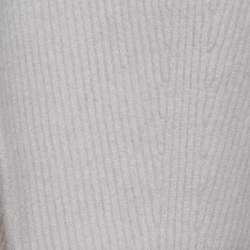 Pre Owned Max Mara Light Grey Wool & Cashmere Muffler 