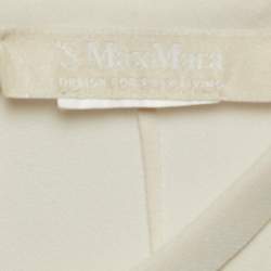 Max Mara Cream Stretch Crepe Blouse L