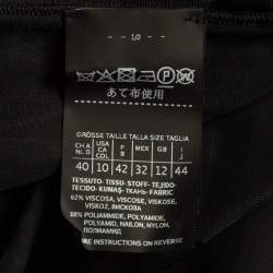 Max Mara Black Devore Petticoat Maxi Dress M