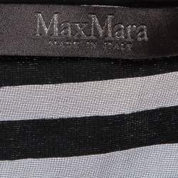 Max Mara Black Devore Petticoat Maxi Dress M