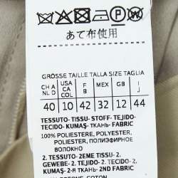 Pre Owned Max Mara Beige Crepe Pleated Flared Capri Pants M