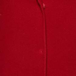Max Mara Red Virgin Wool Mid-Length Coat S