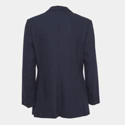 Max Mara Navy Blue Virgin Wool Blazer M
