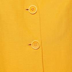 Max Mara Orange Linen & Silk Single Breasted Blazer M
