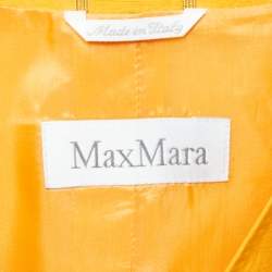 Max Mara Orange Linen & Silk Single Breasted Blazer M