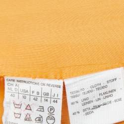 Max Mara Orange Linen & Silk Single Breasted Blazer M