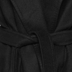 Pre Owned Max Mara Black Cashmere Belted Long Coat M