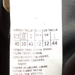 Pre Owned Max Mara Black Cashmere Belted Long Coat M