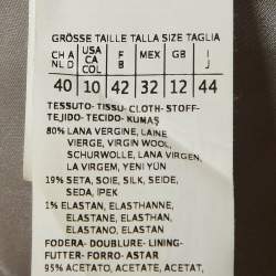 Max Mara Grey Wool Single Breasted Blazer M