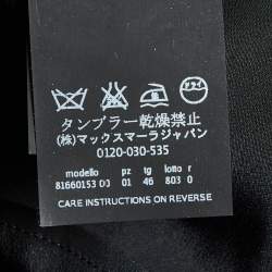 Pre Owned Max Mara Black Lurex Silk Fringed Sleeveless Top L