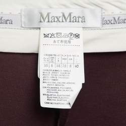 Max Mara Burgundy Jersey Formal Trousers S