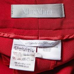 Max Mara Red Crepe Tailored Pant Suit S