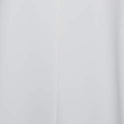 Max Mara White Crepe Ruffled Hem Sleeveless Tunic Top L