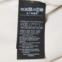 Pre Owned Max Mara Grey Silk Ruffled Maxi Skirt L