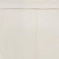 Pre Owned Max Mara Grey Silk Ruffled Maxi Skirt L