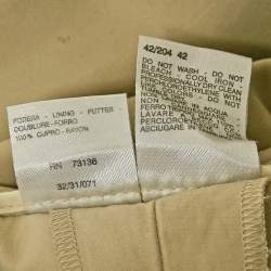 Pre Owned Max Mara Beige Cotton Blend Trousers M