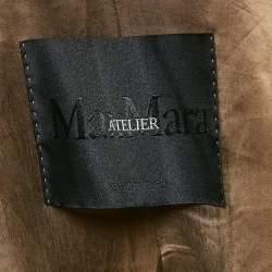 Max Mara Khaki Green Cashmere Double Breasted Coat S
