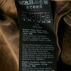 Max Mara Khaki Green Cashmere Double Breasted Coat S