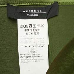 Max Mara Green Satin Button Front Shirt M