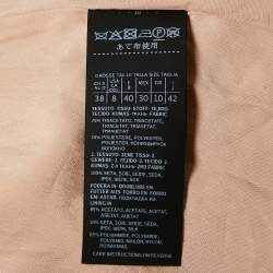 Pre Owned Max Mara Beige Crepe Drape Detail Sleeveless Dress M