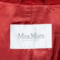 Max Mara Red Teddy Bear Double Breasted Coat M