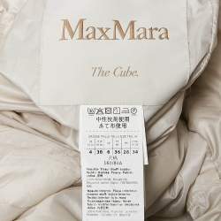 Max Mara The Cube Cream Polyamide Reversible Down Jacket S