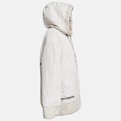 Max Mara The Cube Cream Polyamide Reversible Down Jacket S