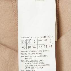 Max Mara Beige Felt Straight Leg Trousers M