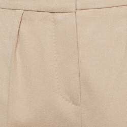 Max Mara Beige Felt Straight Leg Trousers M
