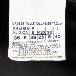 Pre Owned Max Mara Studio Black Cotton Pleated Culottes XS