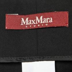 Pre Owned Max Mara Studio Black Cotton Pleated Culottes XS