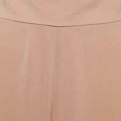 Pre Owned Max Mara Studio Light Brown Crepe Palazzo Pants M