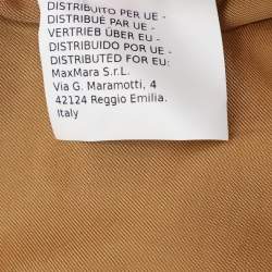 Max Mara Brown Cotton Front Zip Half Sleeve Jacket M