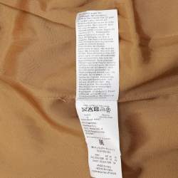 Max Mara Brown Cotton Front Zip Half Sleeve Jacket M