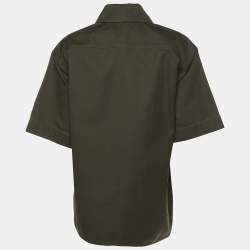 مملوكة مسبقًا Max Mara Green Cotton Mela Half Sleeve Shirt S