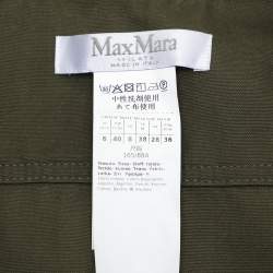 مملوكة مسبقًا Max Mara Green Cotton Mela Half Sleeve Shirt S