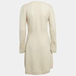 Pre Owned Max Mara Beige Pure Cashmere Knit Long Cardigan L