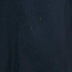 Pre Owned Max Mara Navy Blue Gabardine Cotton Tailored Pants Suit M