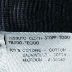 Pre Owned Max Mara Navy Blue Gabardine Cotton Tailored Pants Suit M