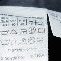 Pre Owned Max Mara Navy Blue Gabardine Cotton Tailored Pants Suit M