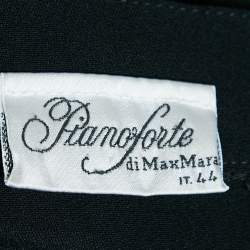 Pre Owned Pianoforte di Max Mara Black  Crepe Single Breasted Pants Suit L