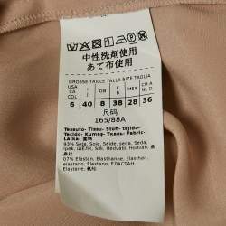 Pre Owned Max Mara Leisure Pink Satin Silk Long Sleeve Blouse S