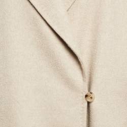 Pre Owned Max Mara Beige Cashmere Felt Kassel Short Coat S