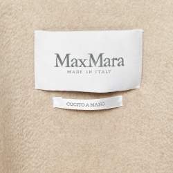 Pre Owned Max Mara Beige Cashmere Felt Kassel Short Coat S
