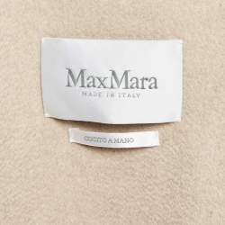 Pre Owned Max Mara Beige Cashmere Felt Kassel Short Coat S