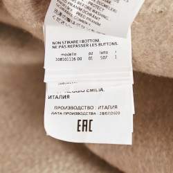 Pre Owned Max Mara Beige Cashmere Felt Kassel Short Coat S