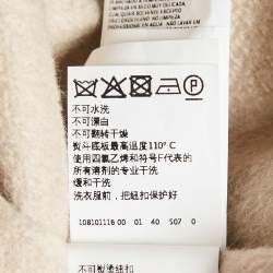 Pre Owned Max Mara Beige Cashmere Felt Kassel Short Coat S